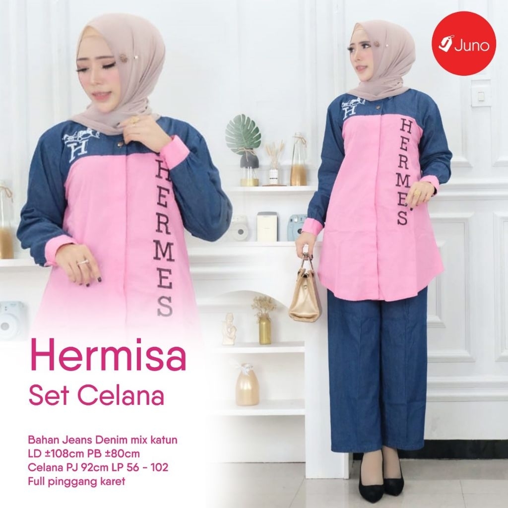 NEW ZINK SET TUNIK & CELANA JEANS RAWIS BY SILVERSTORE
