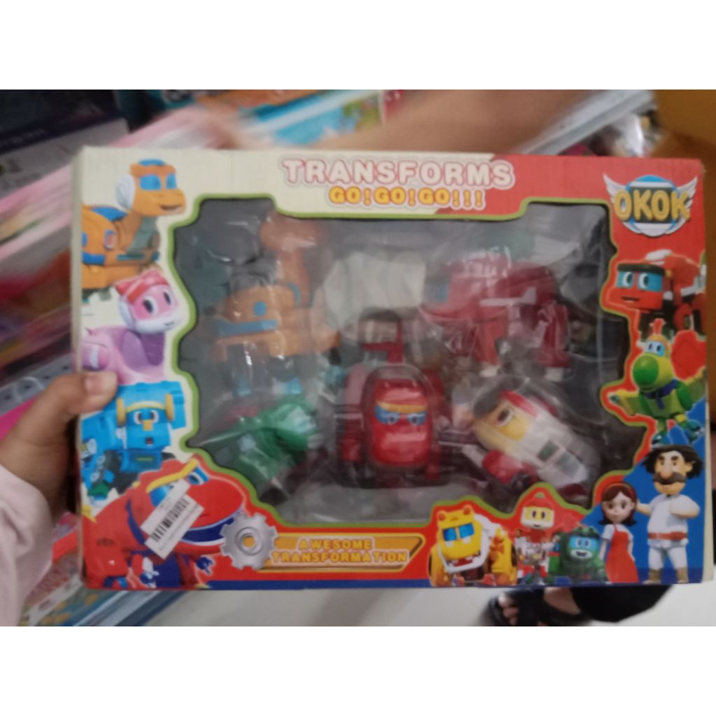 mainan anak gogo dino gogo dino 5pc 1set mainan anak-anak