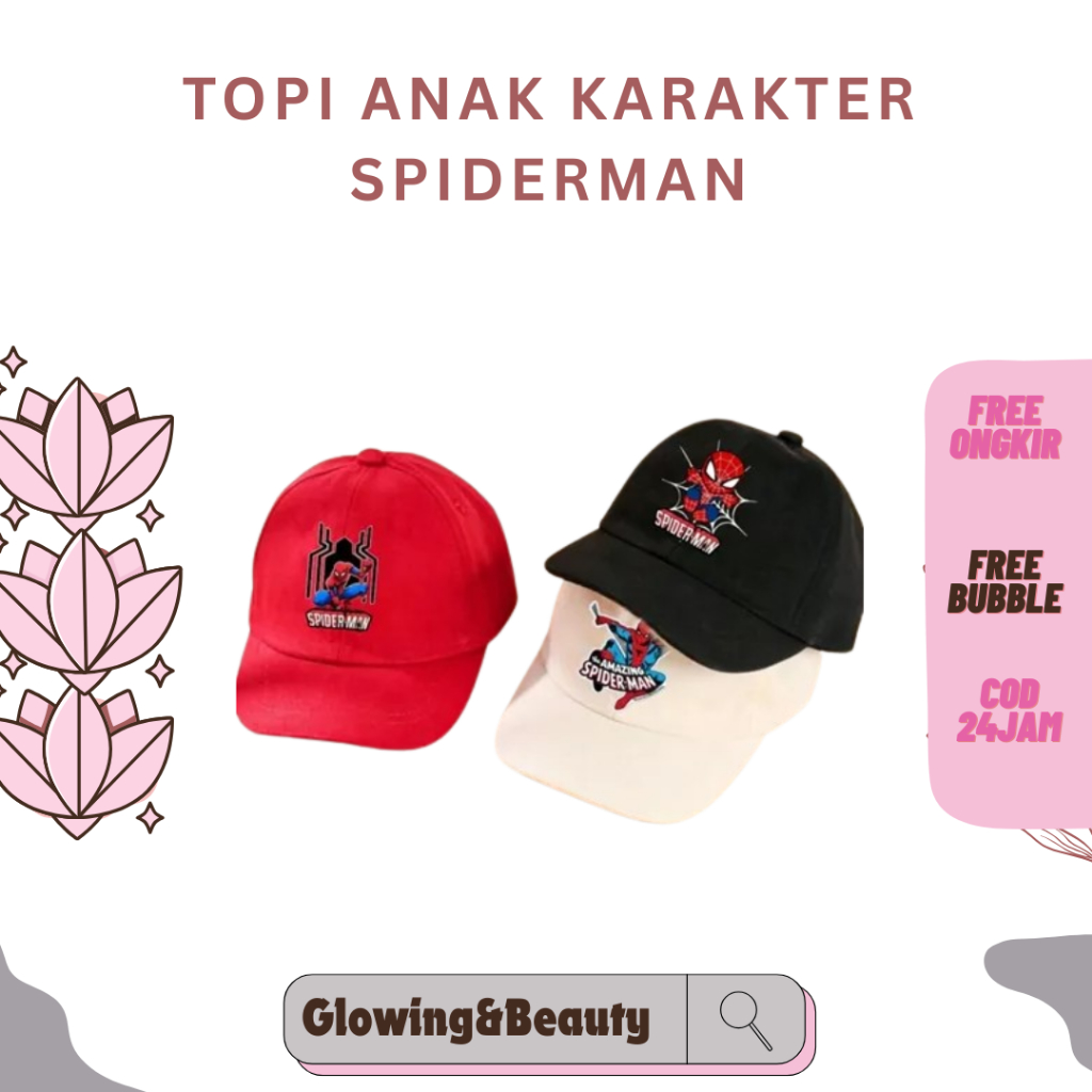 TOPI ANAK KARAKTER SPIDERMAN