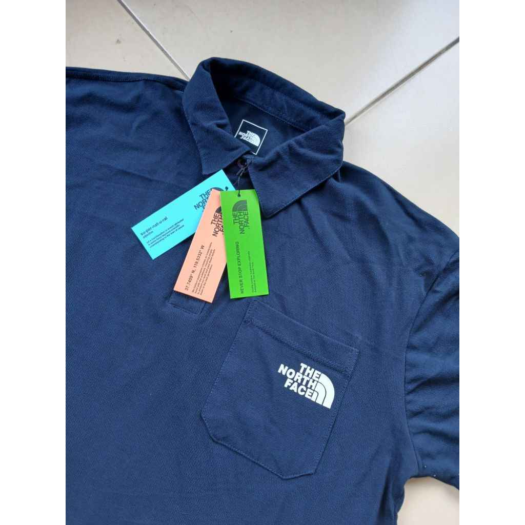 Kaos Polo Shirt TNF size XL warna Navy