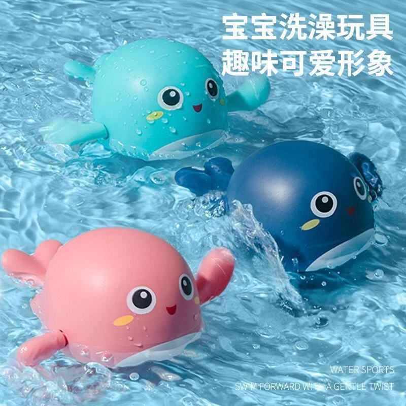 Paus - Mainan Mandi Bayi / Mainan Bebek Berenang / Mainan Air Bayi / Mainan Bayi Paus Berenang