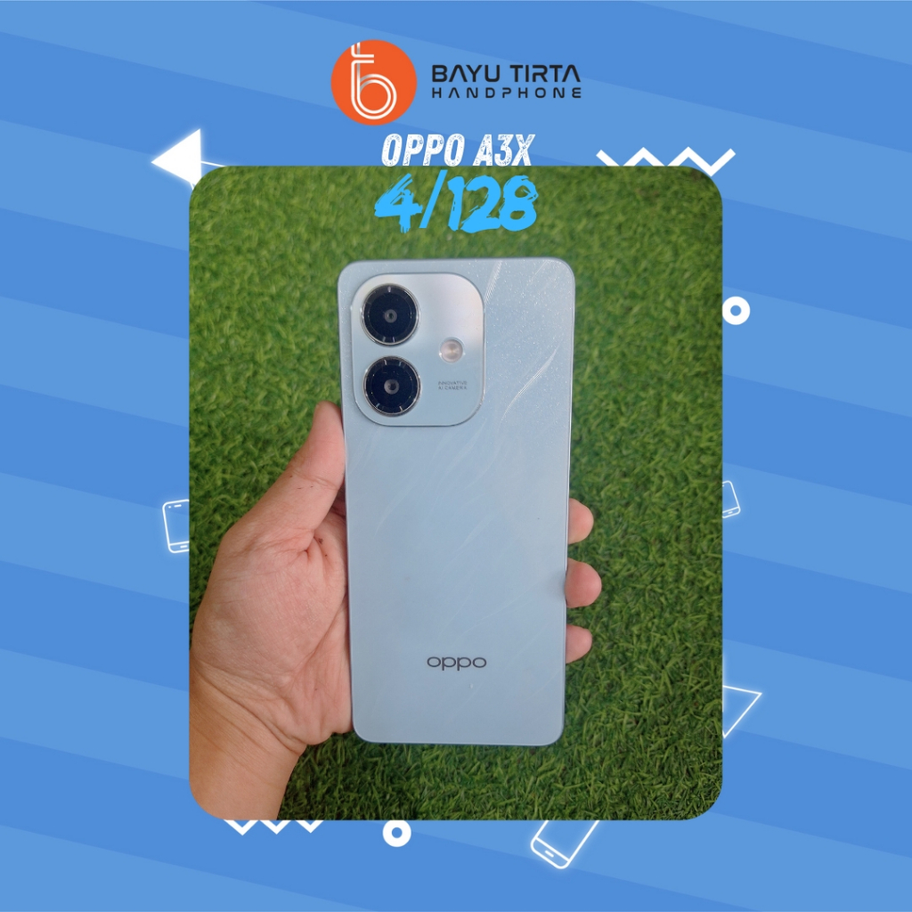 OPPO A3x (4/128GB) | Ocean Blue / Biru Laut | Second / Bekas | S