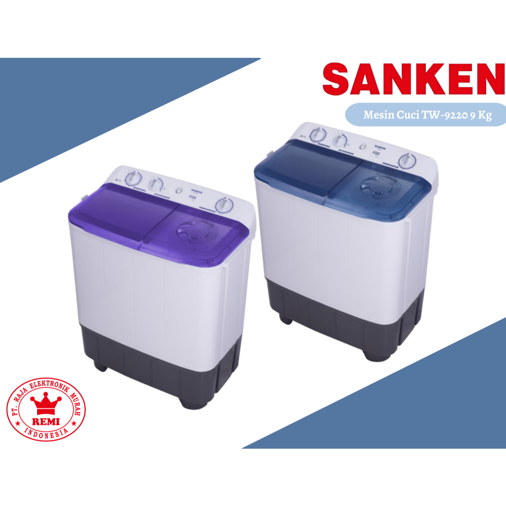 Mesin Cuci Sanken 9220 (9 Kg) 2 Tabung - TW-9220