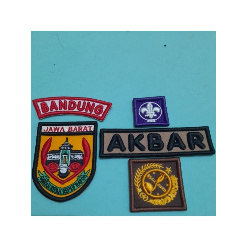 Bordir timbul atribut pramuka jawa barat