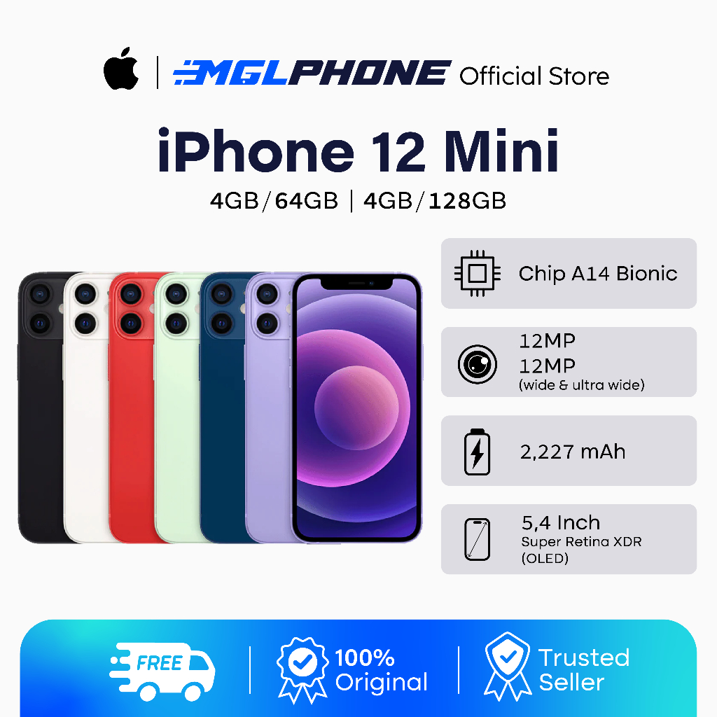 IP 12 MINI 128GB/64GB SECOND FULLSET EX INTER BERGARANSI