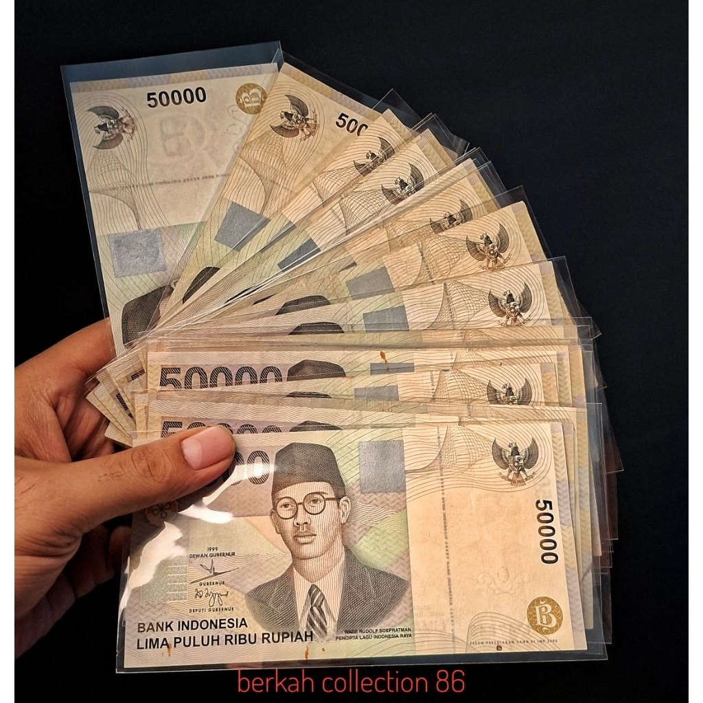 50 Ribu Rupiah Wr Supratman 1999 Bagus Asli