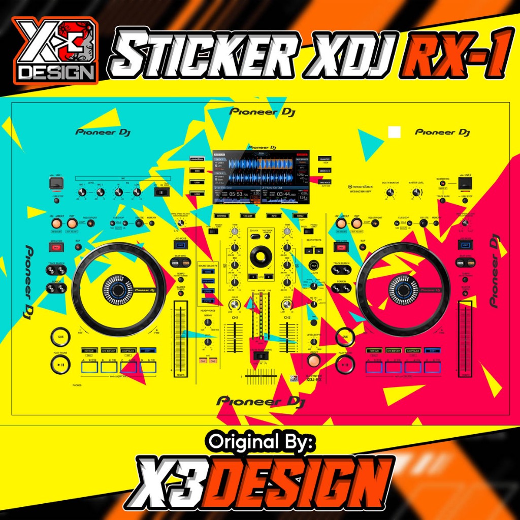 STIKER/SKINZ ALAT DJ  PIONEER XDJ-RX1 ALL VARIAN COLOUR & CUSTOM