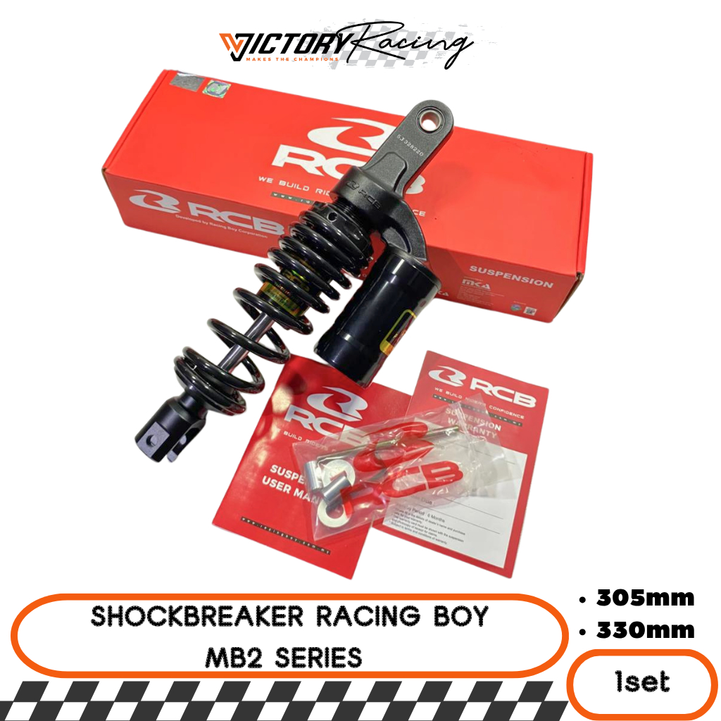 Shockbreaker Sok Belakang Racing Boy RCB Matic MB2 Black Series 300mm 330mm Original