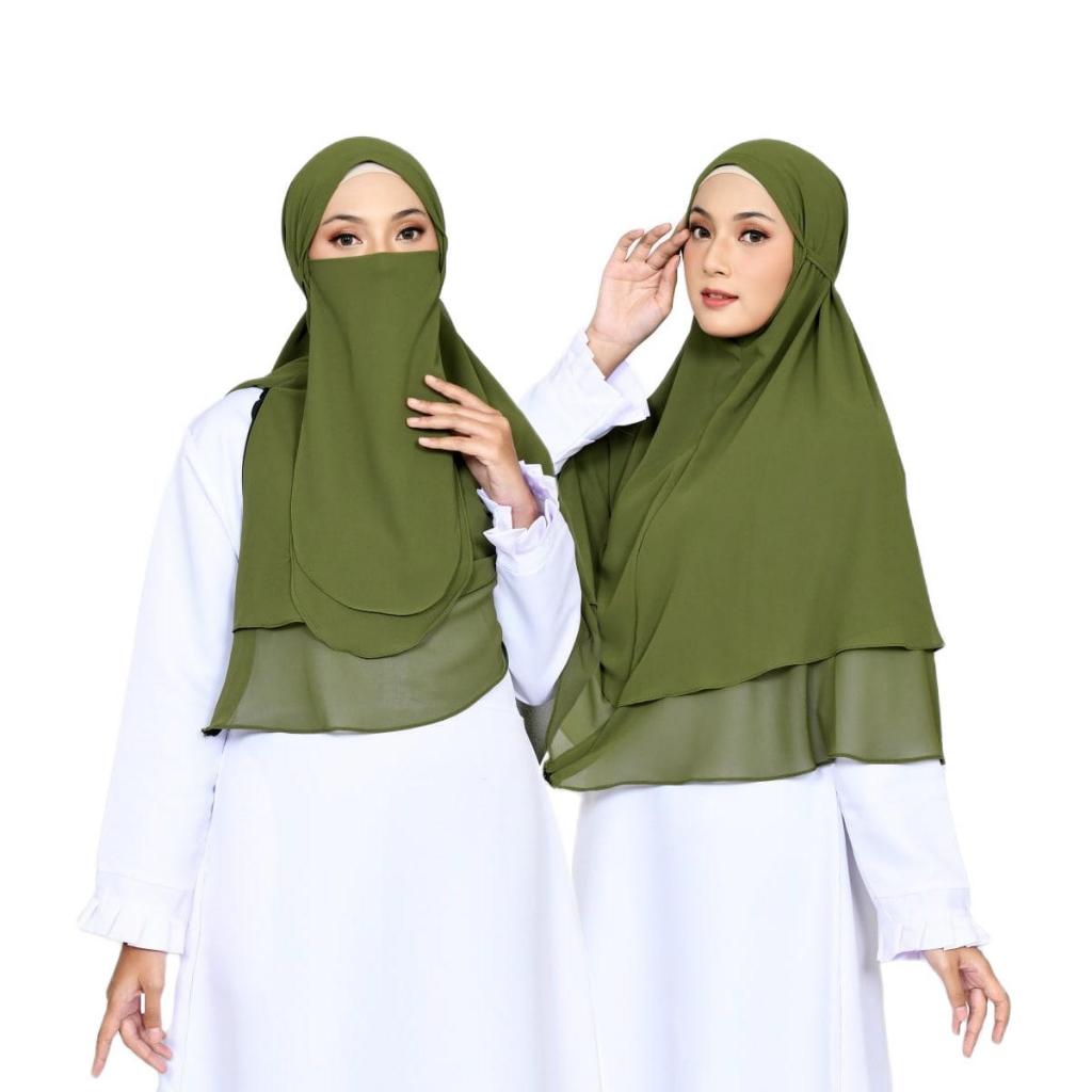 Set Khimar Azzahra + Cadar Eshal – Hijab Syar’i Modis, Nyaman, dan Tidak Menerawang