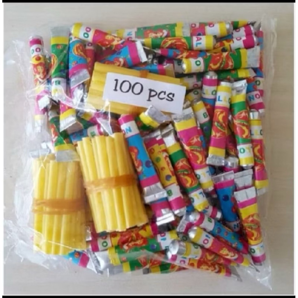BalonTIUP TOPLES Jadul Isi 100 PCS – Mainan Anak Nostalgia, Elastis & Seru! DIY BALON GELEMBUNG GEMO