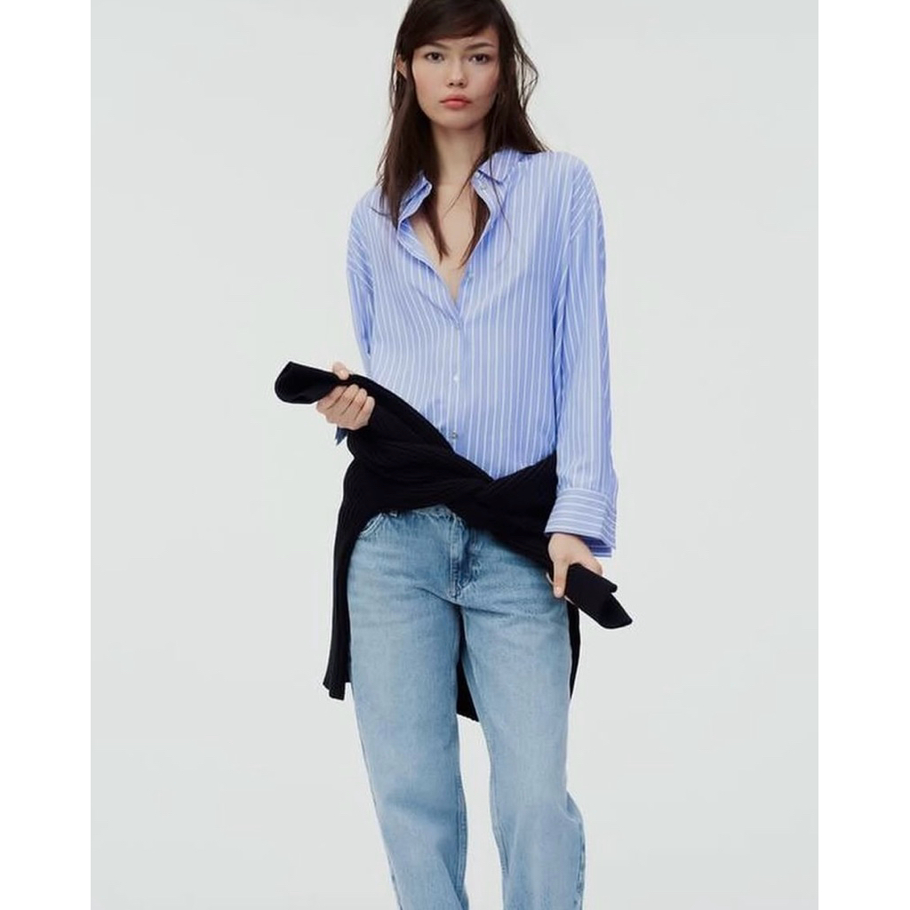 ZARA Blue Striped Shirt