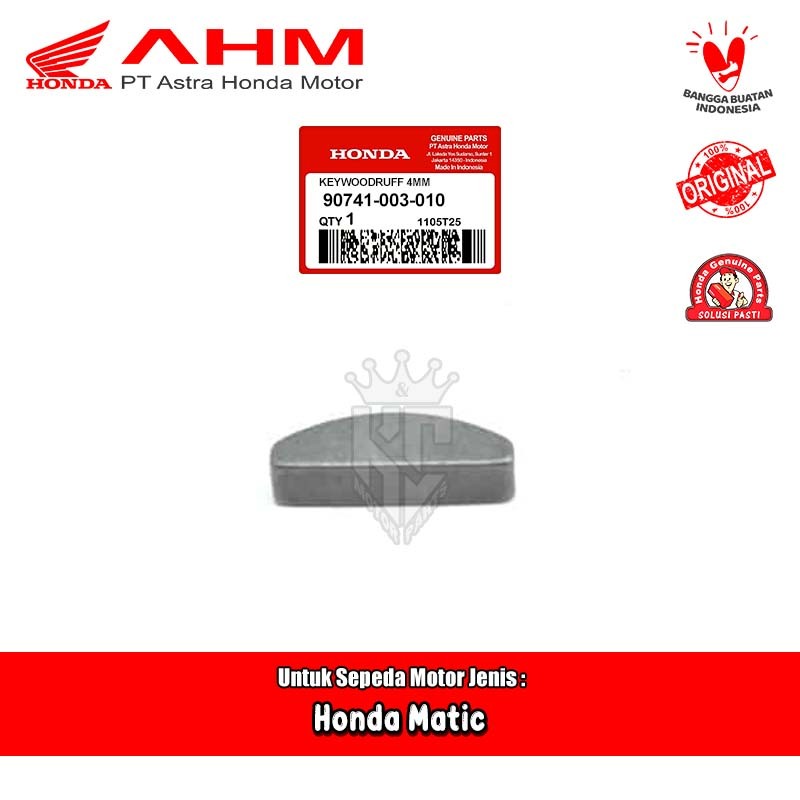 Spi Magnet Keywoodruff 4mm Honda BeAT Scoopy Genio Vario Supra Revo Blade Original AHM 90741-003-010