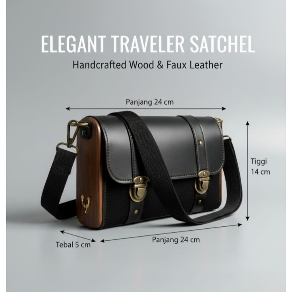 tas kayu jati pria/wanita vintage(premium)