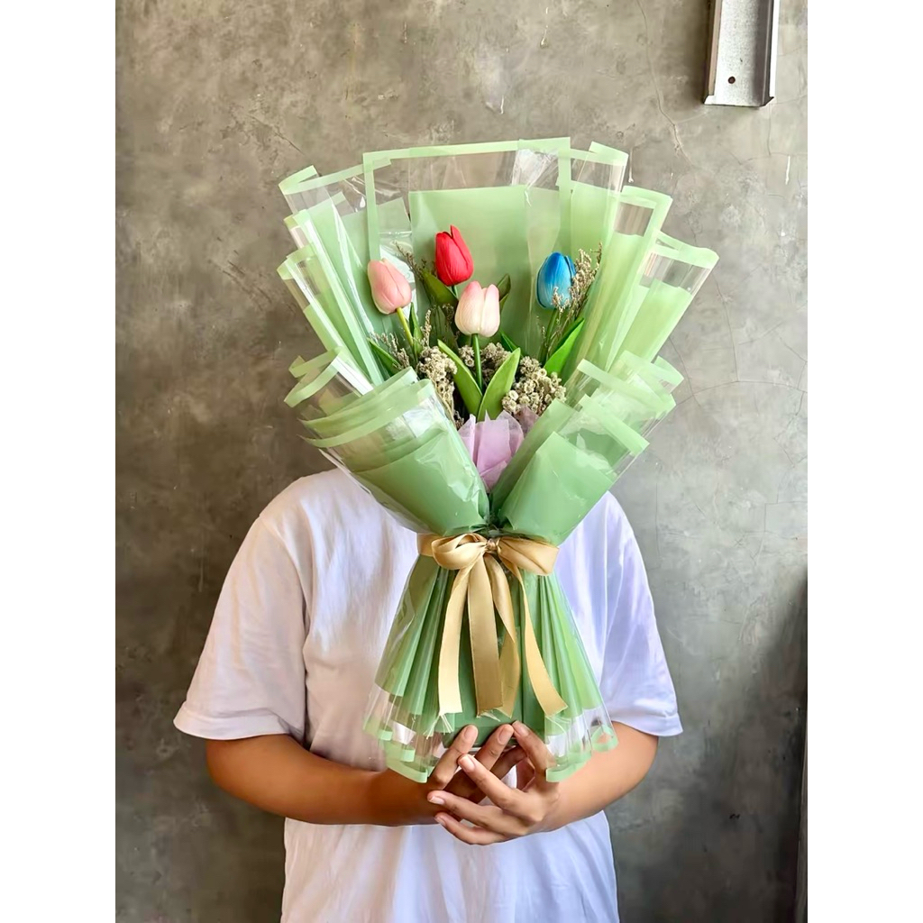 READY STOCK BISA INSTAN Tulip Artificial Bouquet | Buket Bunga Tulip Artificial