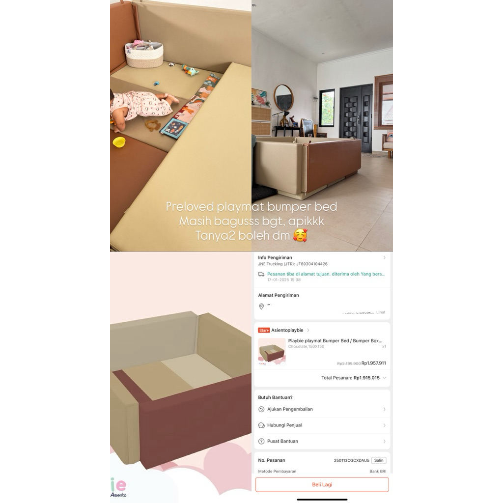 bumper bed bayi preloved box bayi