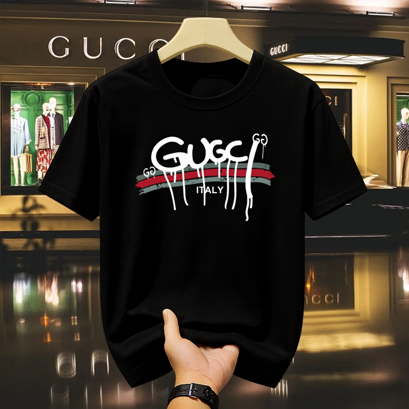 Kaos Pria Branded GUCCI Original Style Tampilan Keren dan Elegan untuk Segala Acara