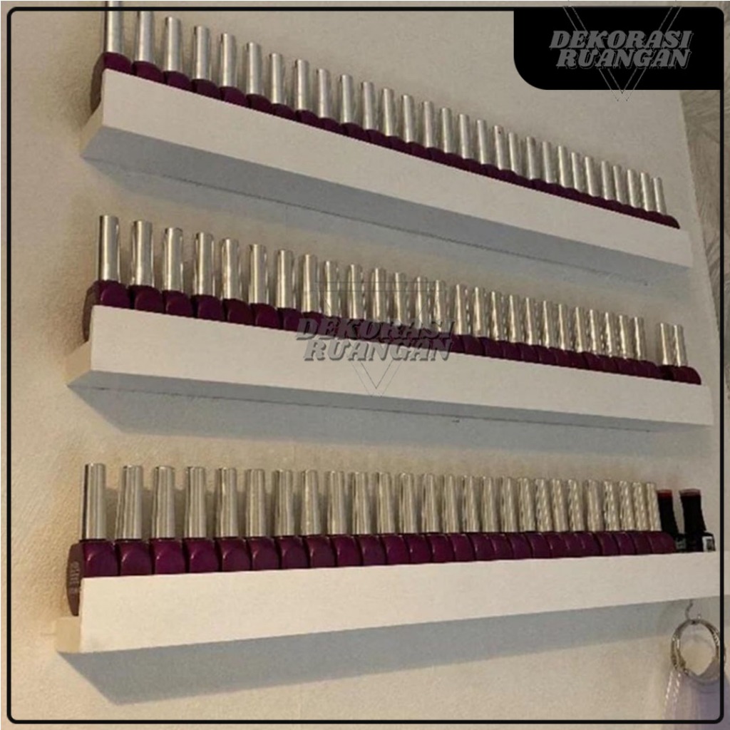 Rak Kutek Dinding Minimalis Tempat Kutek, Kosmetik Lego Vapor Gantung Tempat Mainan Anak