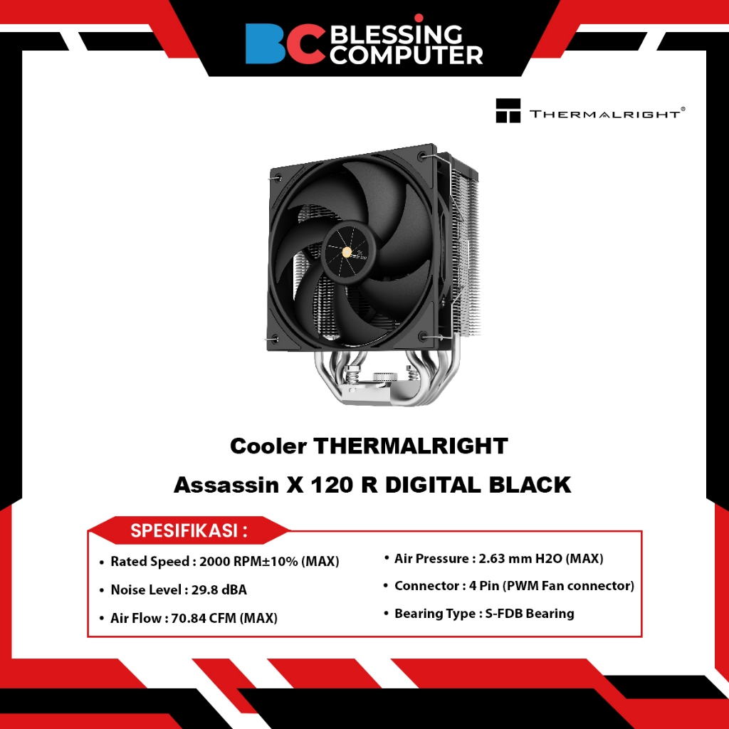 Cooler THERMALRIGHT Assassin X 120 R DIGITAL BLACK