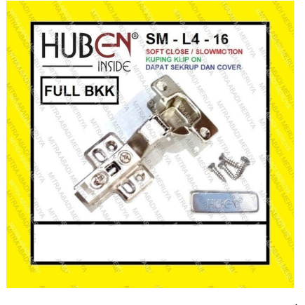 Engsel Sendok HUBEN Slow Motion Soft Close Hidrolik SM-L4 FULL BENGKOK