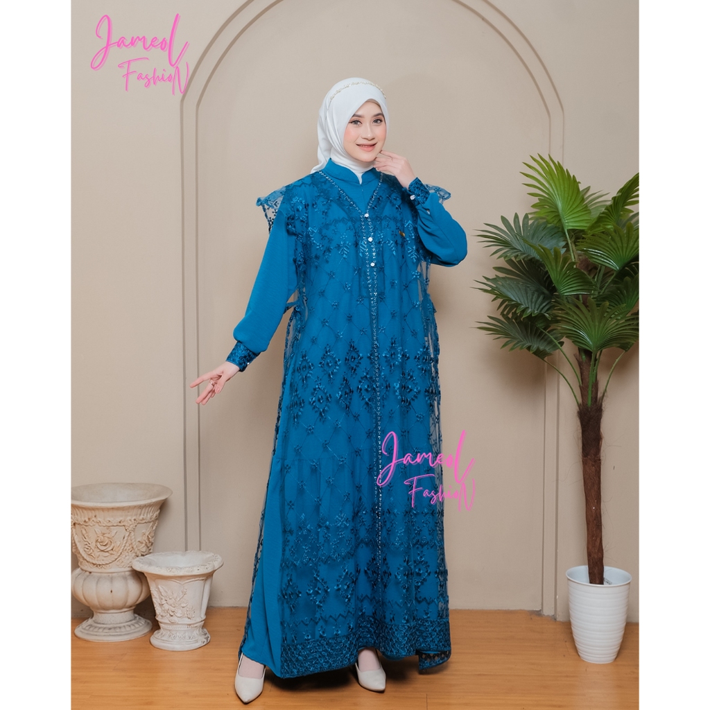 Zaya - Fharraa Gamis brokat Full Mewah || Gamis Brokat Pesta Elegan dan Cantik