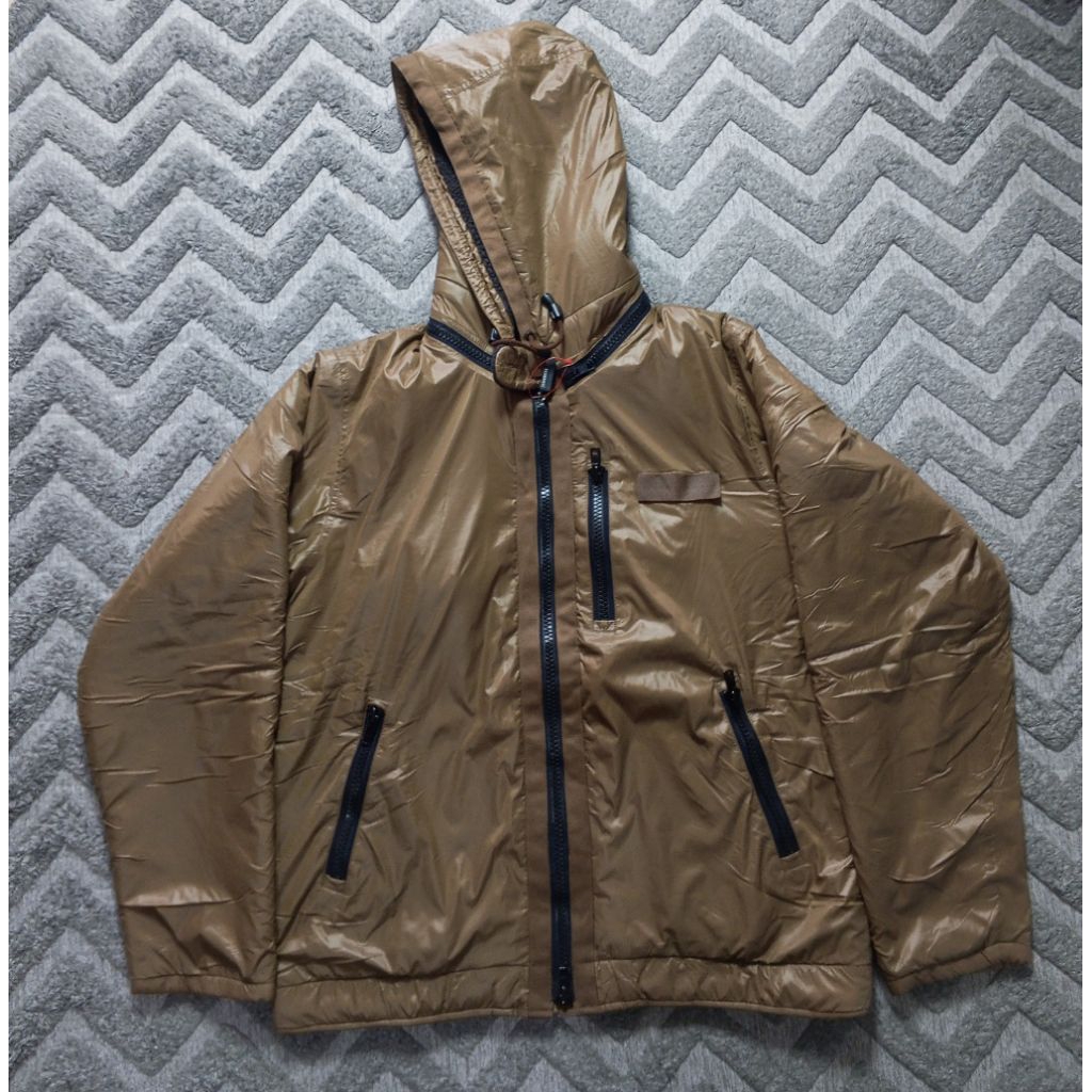 Jaket John bull puffer coklat hoodie outdoor windbreaker unisex