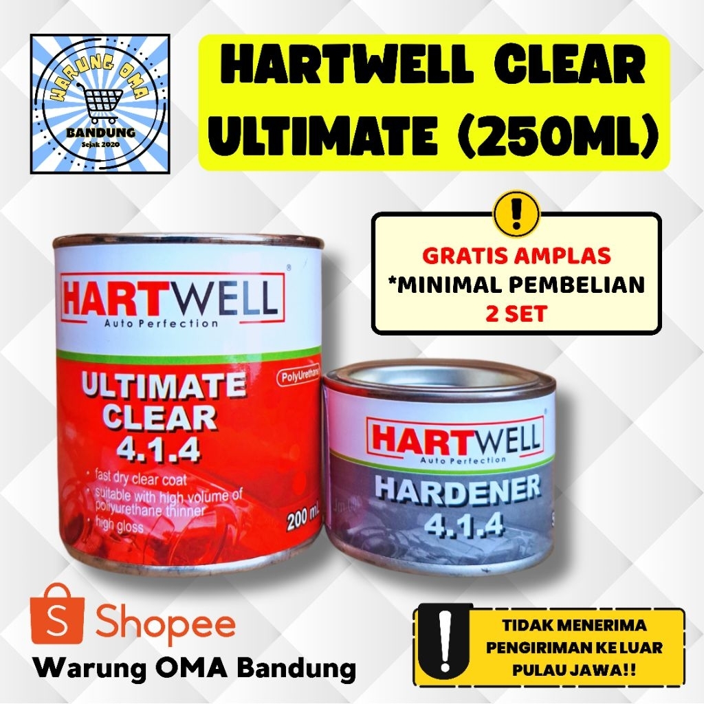 Hartwell Mini Clear Ultimate 414  (250ML) - Perawatan cat kendaraan mobil motor