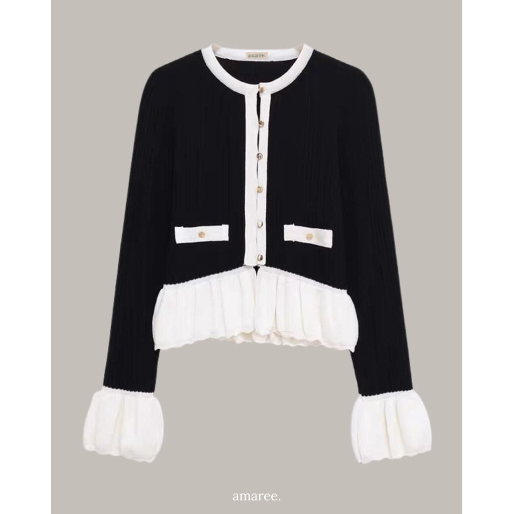 Luna Outer / Outer wanita premium / Outer wanita hitam putih