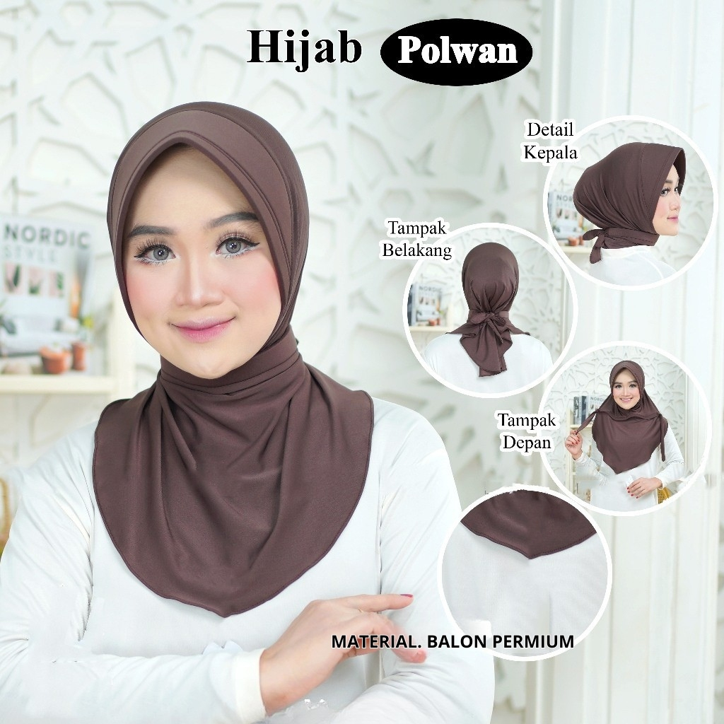 Bergo Dinas Anti Tembem Spandex Nyaman Rapi / Hijab Bergo Dinas Anti Tembem Spandex Sultra / Hijab S