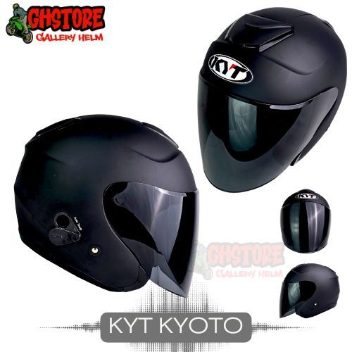 HELM KYT KYOTO HITAM DOFF ORIGINAL | HELM KYOTO HALF FACE