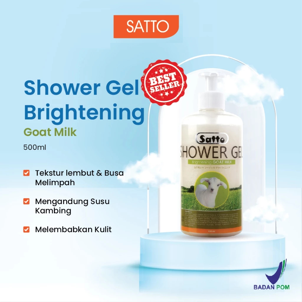 Satto Shower Gel Brightening Goat Milk 500 Ml
