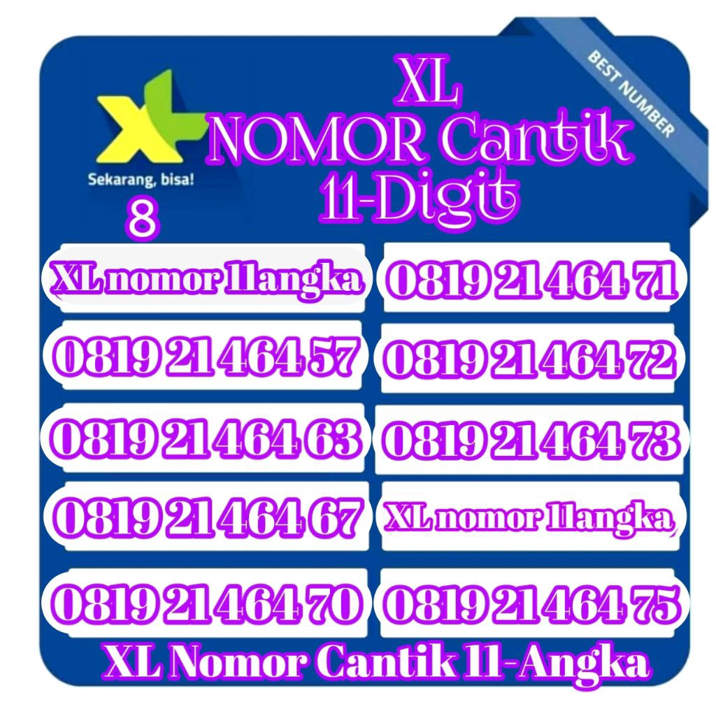 promo perdana XL nomor cantik 11digit(Cek Deskripsi)