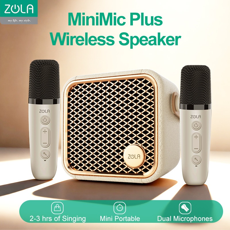 Zola Speaker Microphone Karaoke Set Bluetooth Mini Portable Full bass