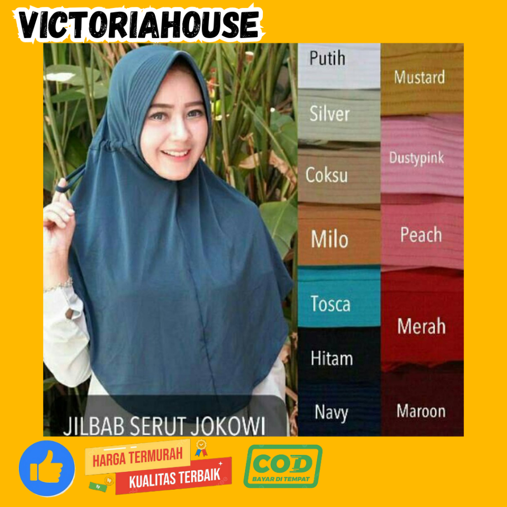 Jilbab Serut J0kowi / Hijab Instan Serut Jok0wi (VC)
