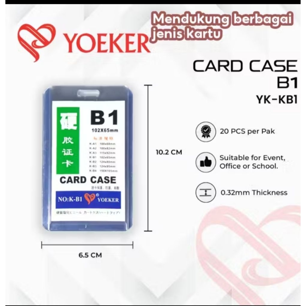 ID Card Case / ID Card Mika Plastik / ID Card tebal B1 B2 B3 B4