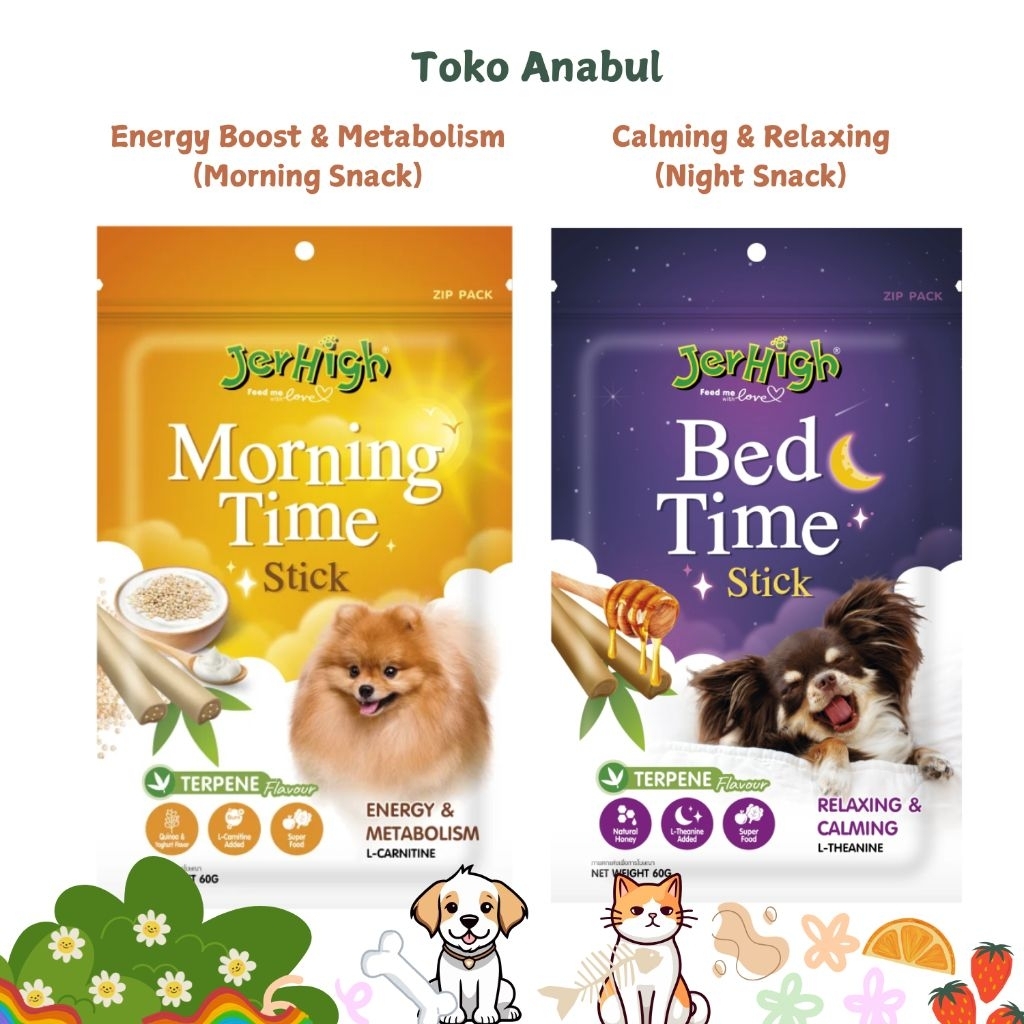 Jerhigh Dog Snack | Jerhigh Snack Anjing | Snack Anjing Relax dan Calm | Snack Boost Energy Anjing