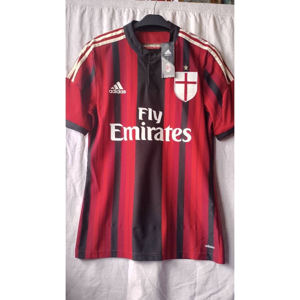 JERSEY AC MILAN 2014 PI-PLAYER ISSUE- ADIZERO -ORIGINAL - M -