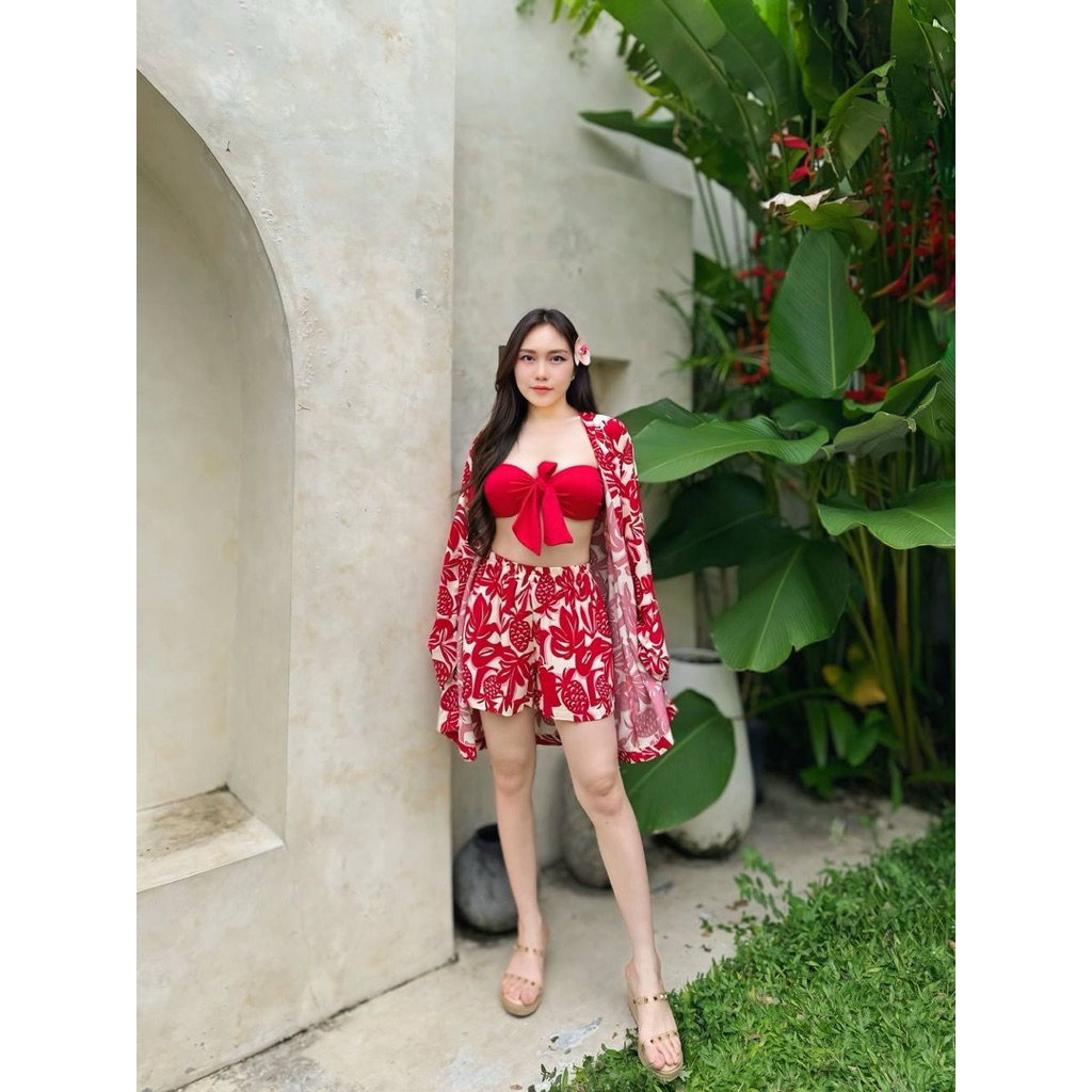 SETELAN WANITA KEKINIAN / SETELAN CEWEK / SET OUTER CEWEK PANTAI