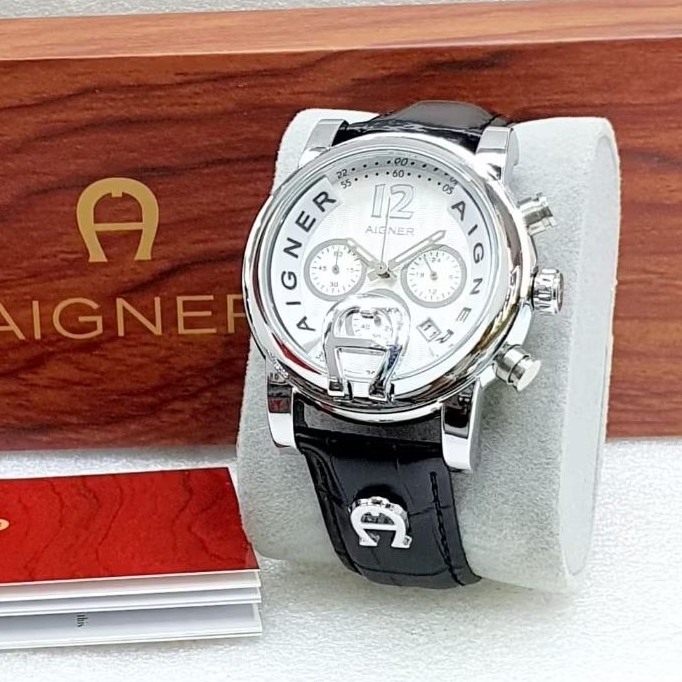 JAM TANGAN PRIA AIGNER BARI TALI KULIT WARNA PILIHAN