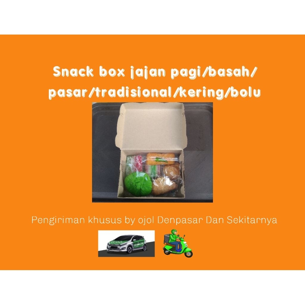 Snack box Jajan Pagi/pasar/basah/tradisional/kering/bolu isi 5 kue seribuan
