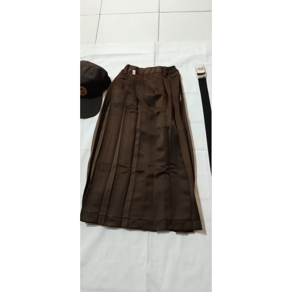 rok pramuka SD perempuan+ sabuk/topi