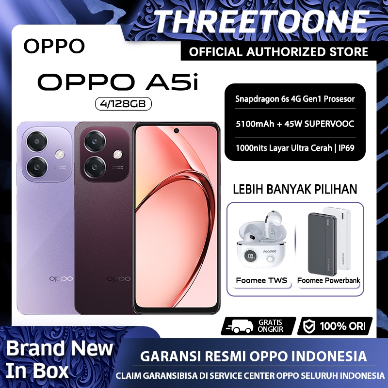 [Official Store] OPPO A5i 4/128GB — Garansi Resmi OPPO Indonesia