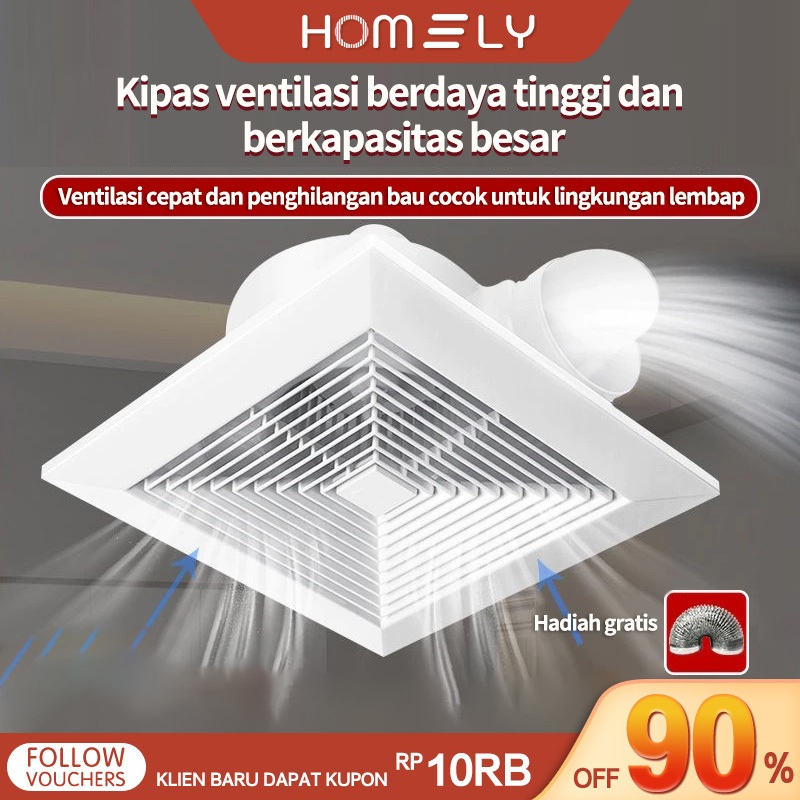 Ducting Exhaust Fan Plafon kipas angin blower atap 10 inch Dinding TanpaTutup/Kipas angin ventilasi 