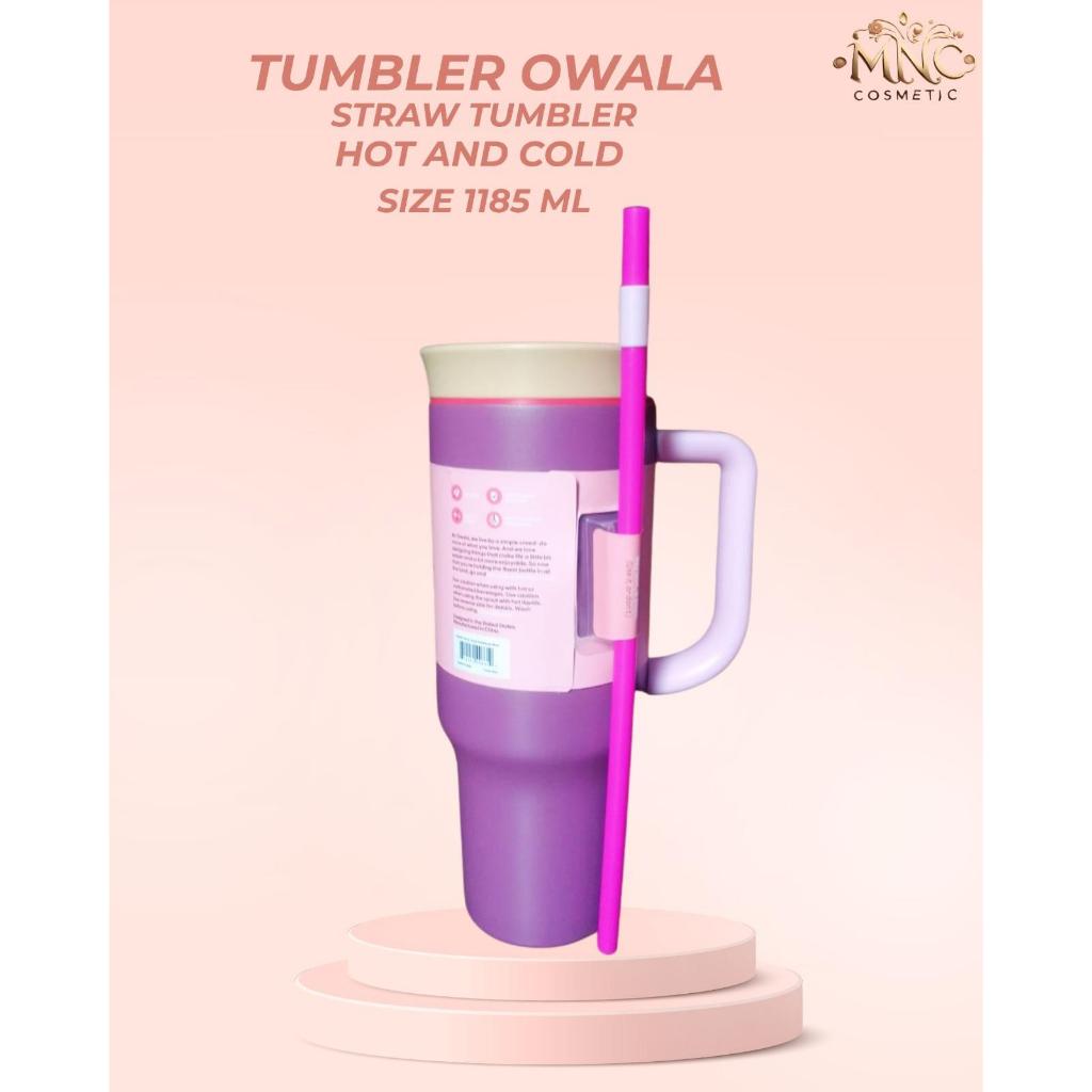 TUMBLER Owala BESAR Ungu Size 1185 ML with Straw Hot and Cold TAHAN LAMA