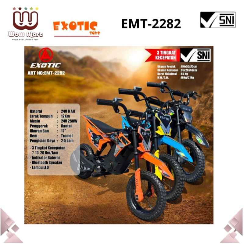 Mainan Motor Aki Anak Model Motor Balap Trail Rechargeable untuk Anak
