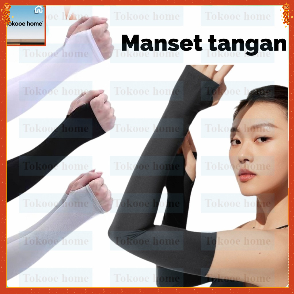 MANSET TANGAN ANTI UV / MANSET HITAM LENGAN PANJANG PRIA WANITA / SARUNG LENGAN MUSLIM WARNA HITAM