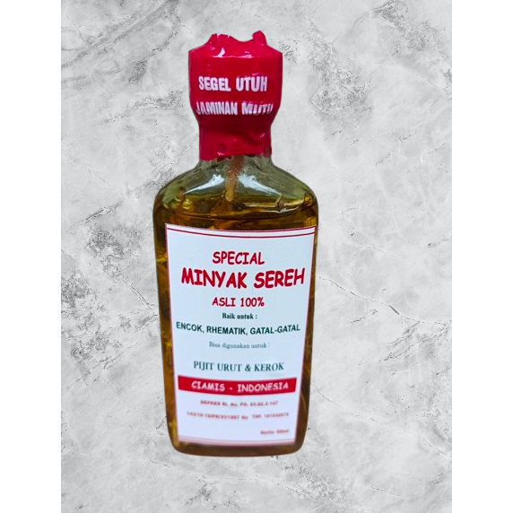 1botol minyak gosok sereh / minyak sereh / minyak urut sereh / minyak pijat sereh asli / minyak enco