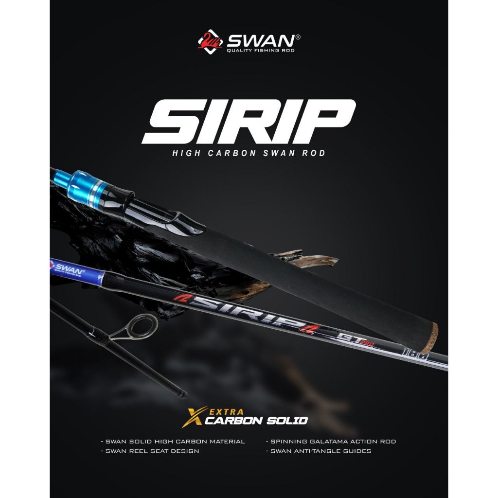 Joran Spinning SWAN SIRIP 165cm Joran Galatama Solid Carbon