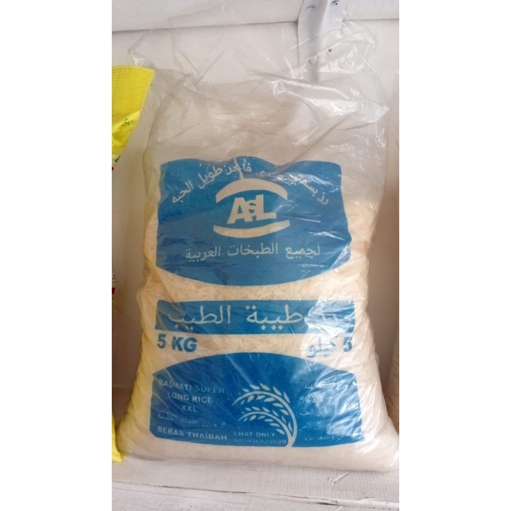 PROMO PAKET beras basmati india kemasan 5 kg dan 1 bungkus bumbu kebuli atau kabsah