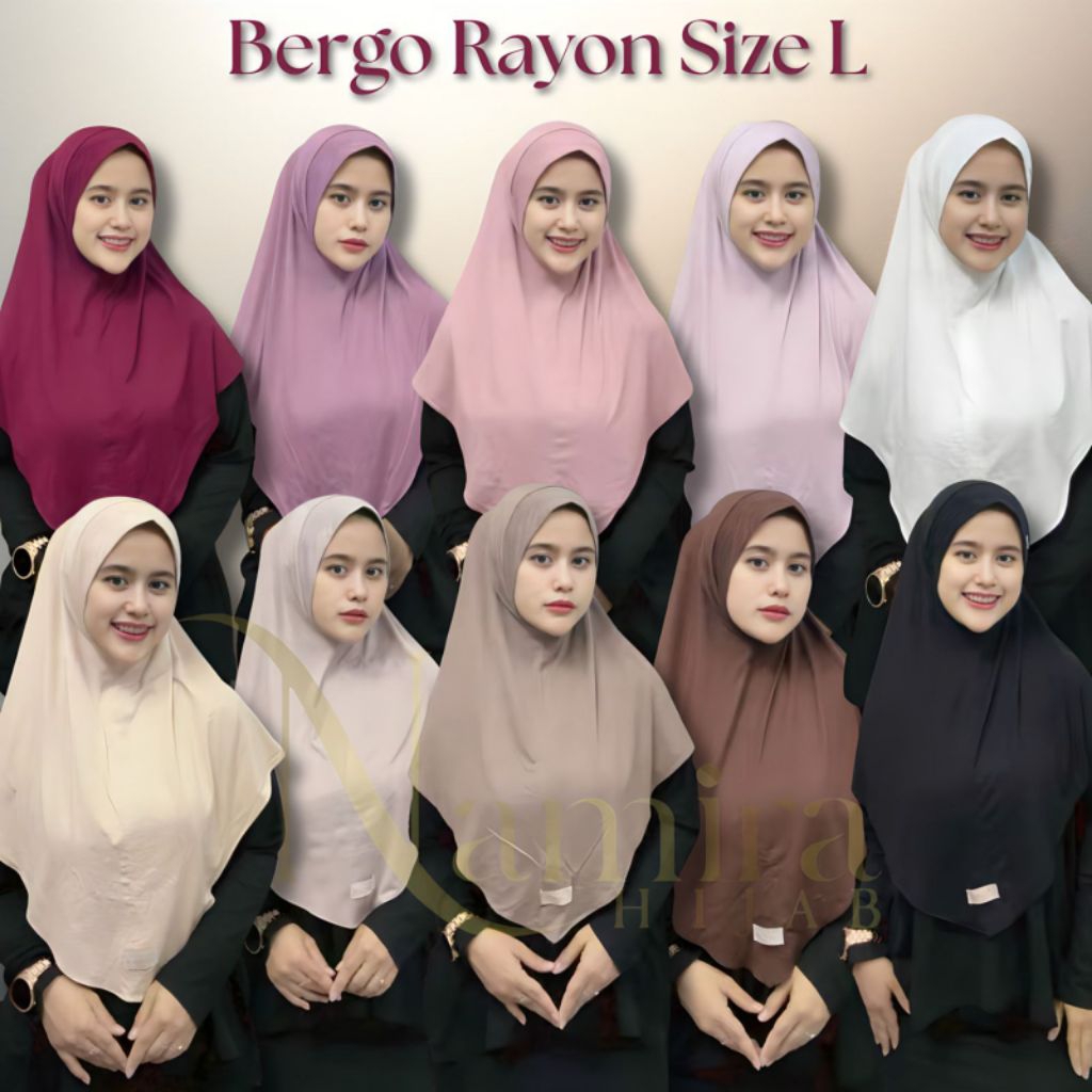 Bergo Soft Pad Kaos Rayon Premium Size L Bergo Kaos Rayon