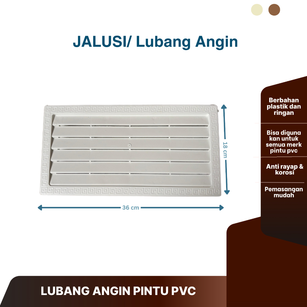 JALUSI / LUBANG ANGIN PINTU KAMAR MANDI PVC